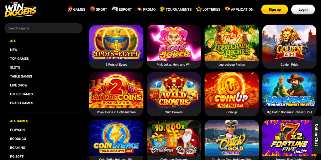 Win Diggers Casino Login